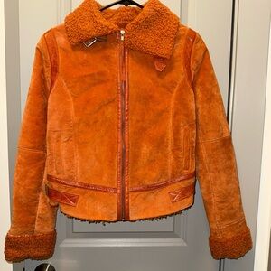 Wilsons Leather Orange Teddy Jacket